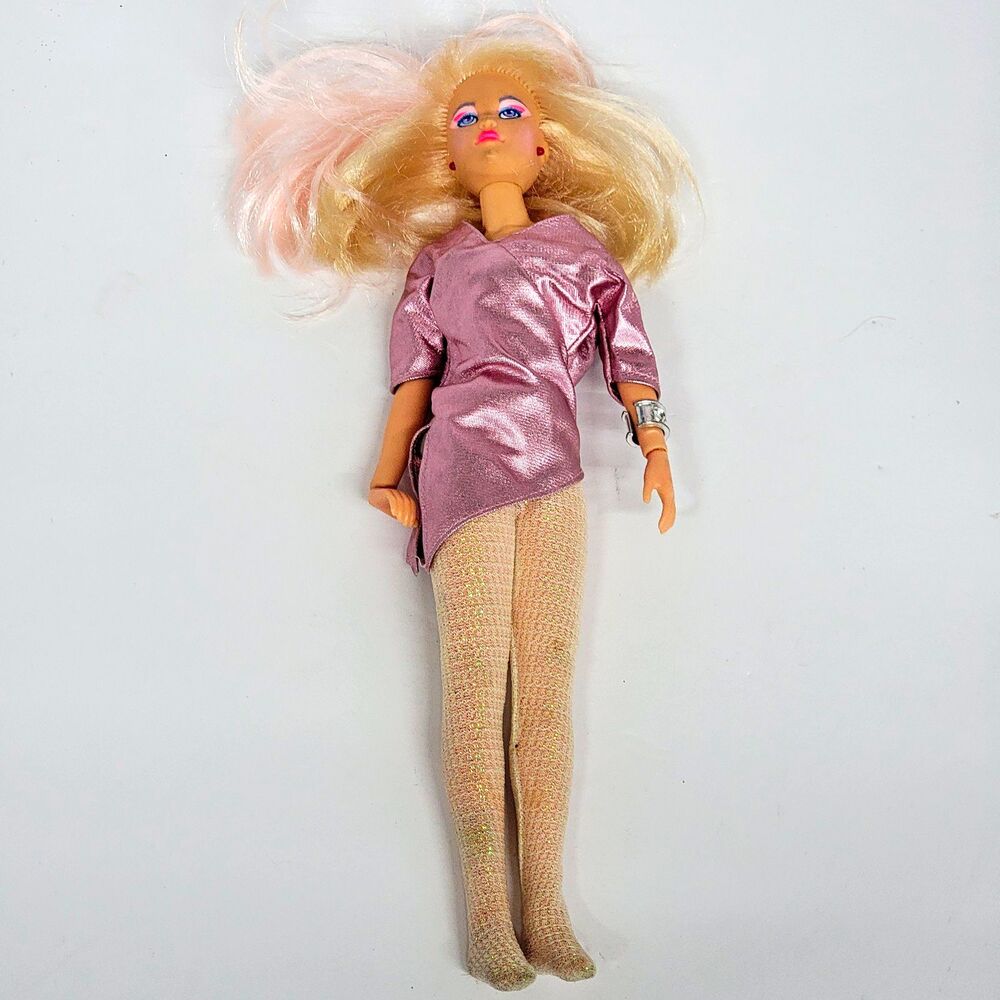 Vtg 1985 Hasbro Jem and the Holograms Jerrica Doll Light Up Earrings UNTESTED